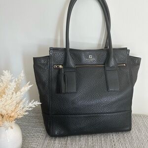 Kate Spade Black Pebbled Leather Everyday Tote Shoulder Bag ✨Laptop bag